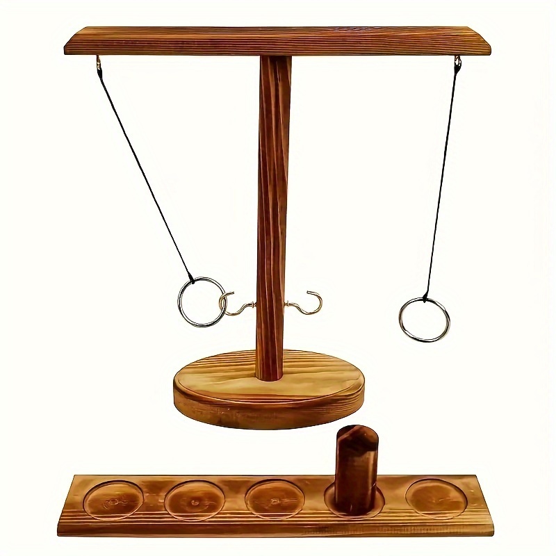 Party Games Easy - Ultimate Wooden Ring Throw Game Set