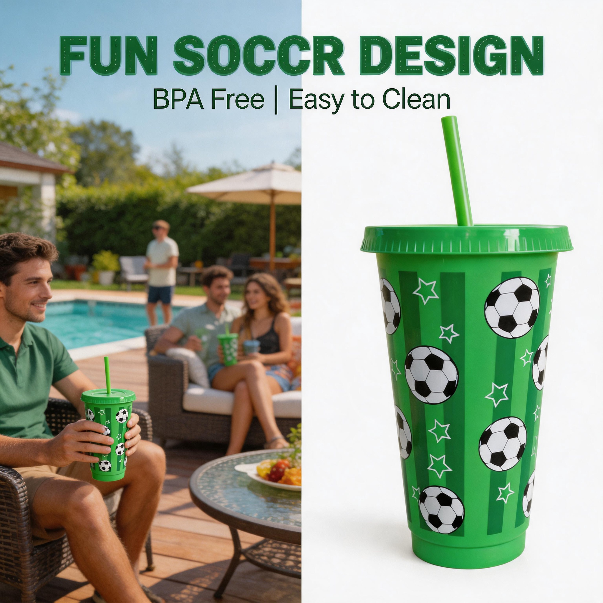Party Games Adults Drinking - 6/12Pcs 710ML Plastic Football Cup 24oz