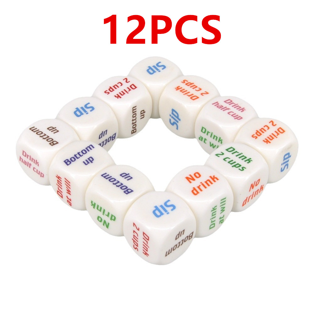 12Pcs Drinking Dice Rolling De - Party Games Bachelorette reseña y precio