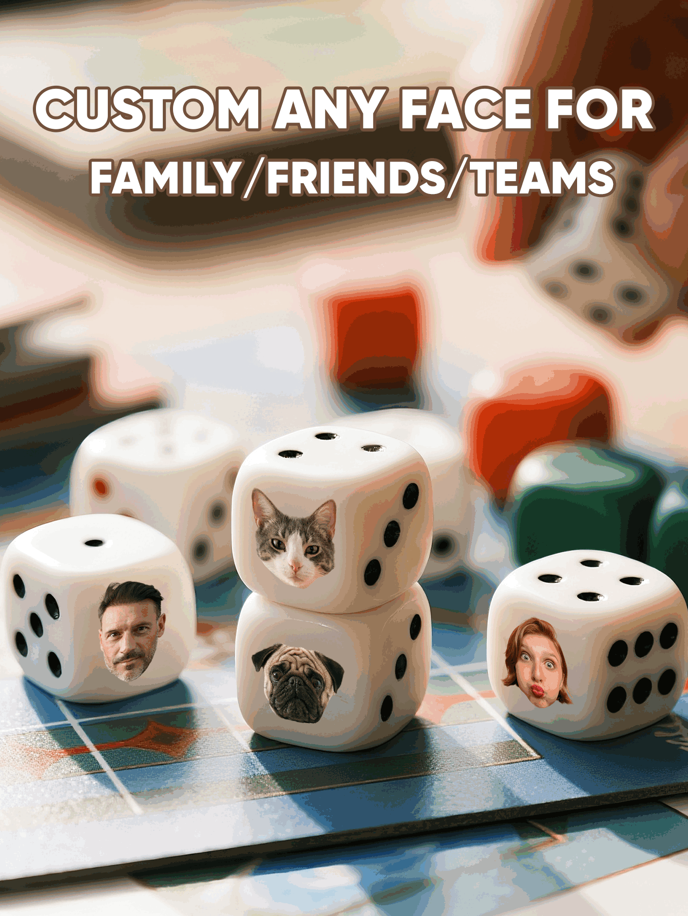 Custom Face Dice Personalized  - Party Games For Christmas reseña y precio