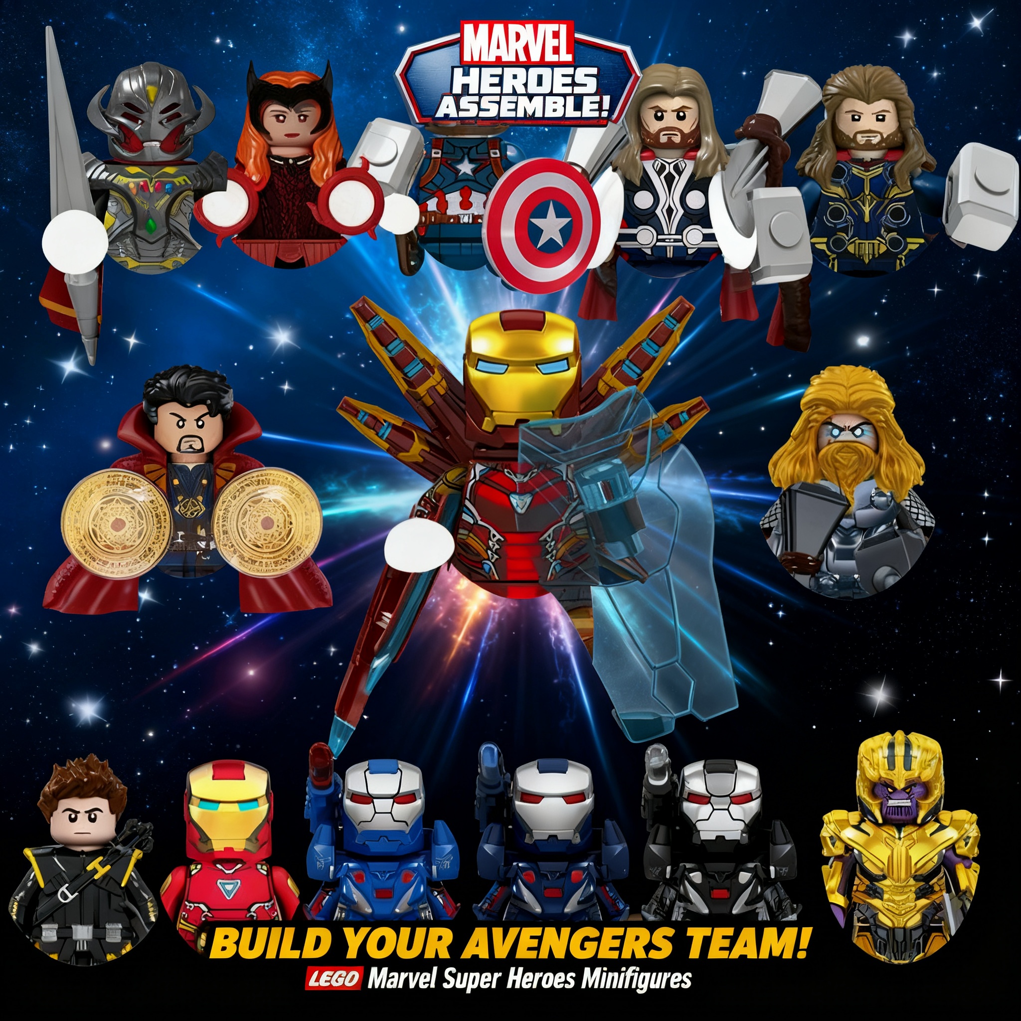 2026 Marvel Building Blocks Br - Party Games Kids reseña y precio