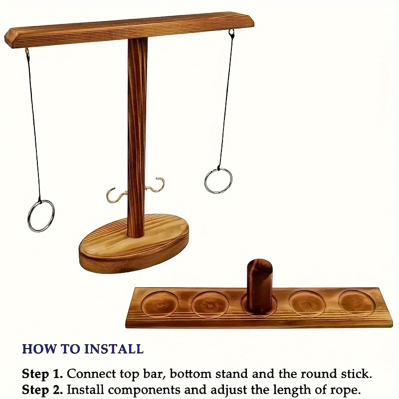 Ultimate Wooden Ring Throw Gam - Party Games Easy reseña y precio