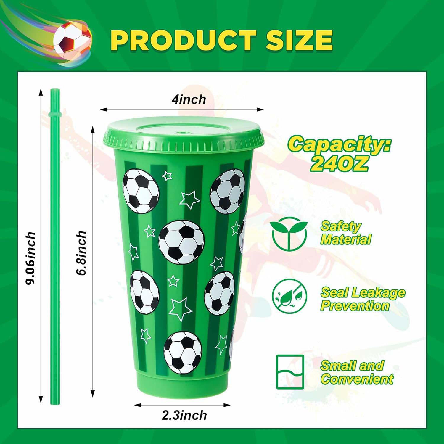 6/12Pcs 710ML Plastic Football - Party Games Adults Drinking reseña y precio