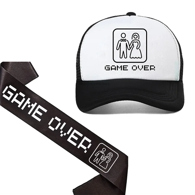 Groom To Be Sash Game Over Hat - Party Games Bachelorette reseña y precio