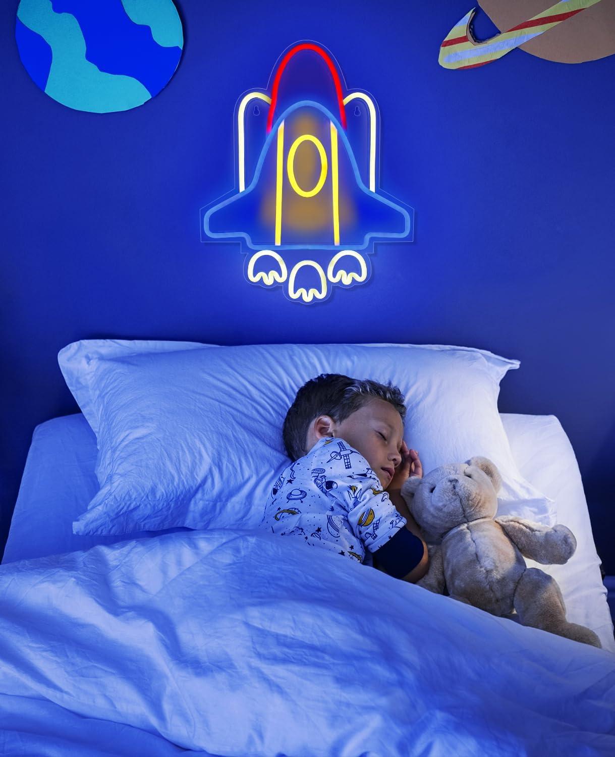 Rocket Neon Sign USB Neon Ligh - Party Games Kids reseña y precio