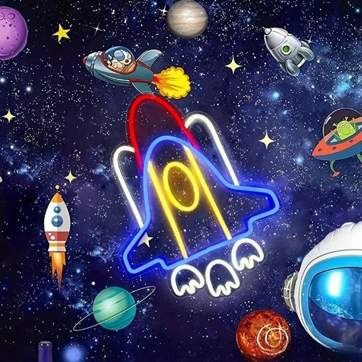Rocket Neon Sign USB Neon Ligh - Party Games Kids reseña y precio