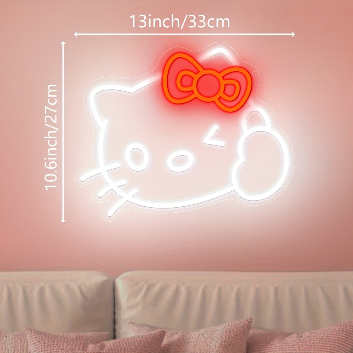 Hello Kitty LED Neon Sign Wall - Play Friends Party Games reseña y precio