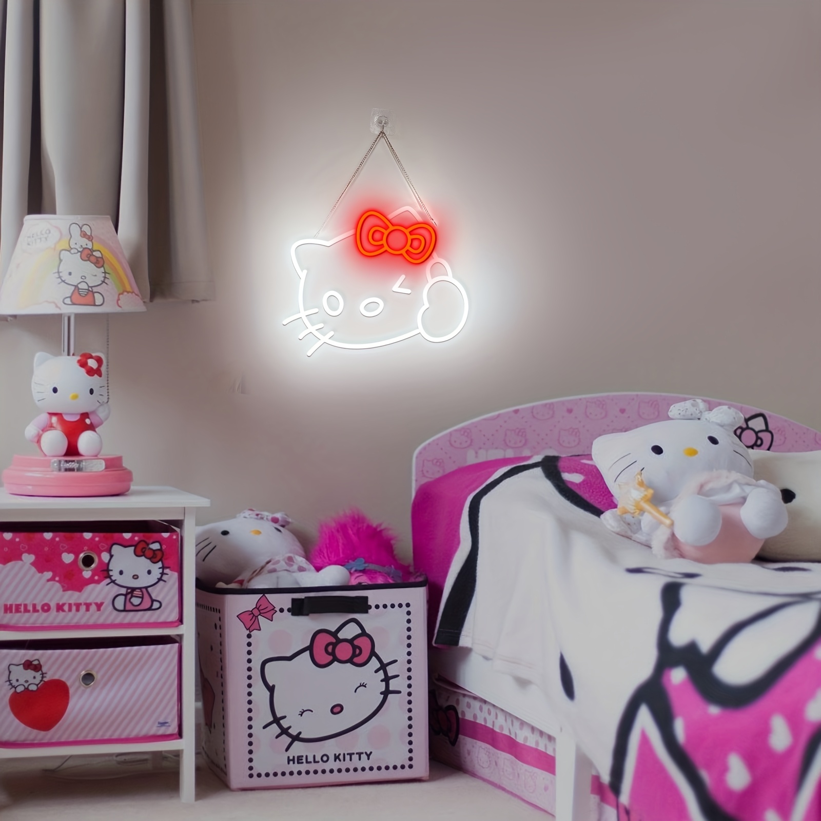 Hello Kitty LED Neon Sign Wall - Play Friends Party Games reseña y precio