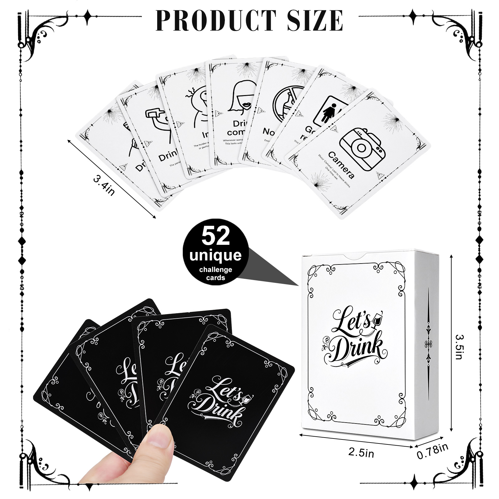 Adult Drinking Game Cards – 52 - Party Games Adults Drinking reseña y precio