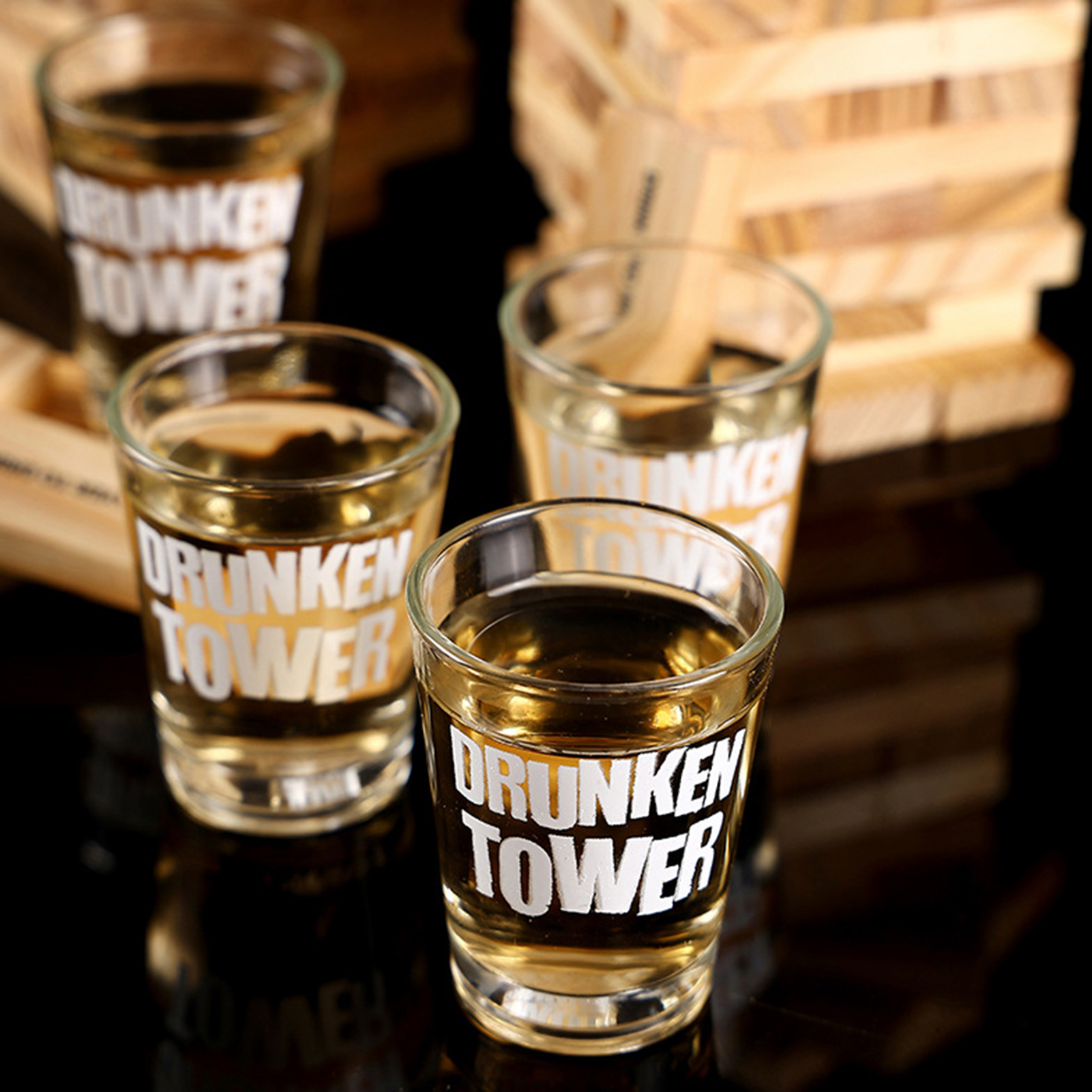 Wooden Stacking Drinking Game  - Party Games Adults Drinking reseña y precio