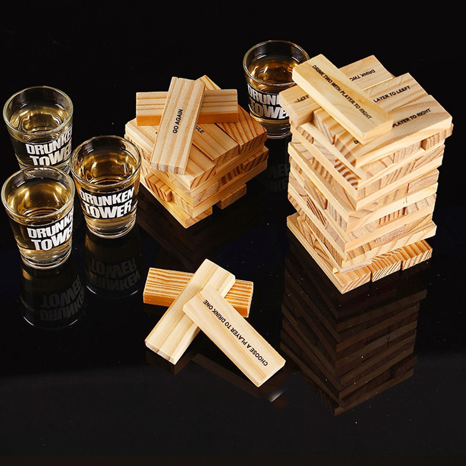 Wooden Stacking Drinking Game  - Party Games Adults Drinking reseña y precio