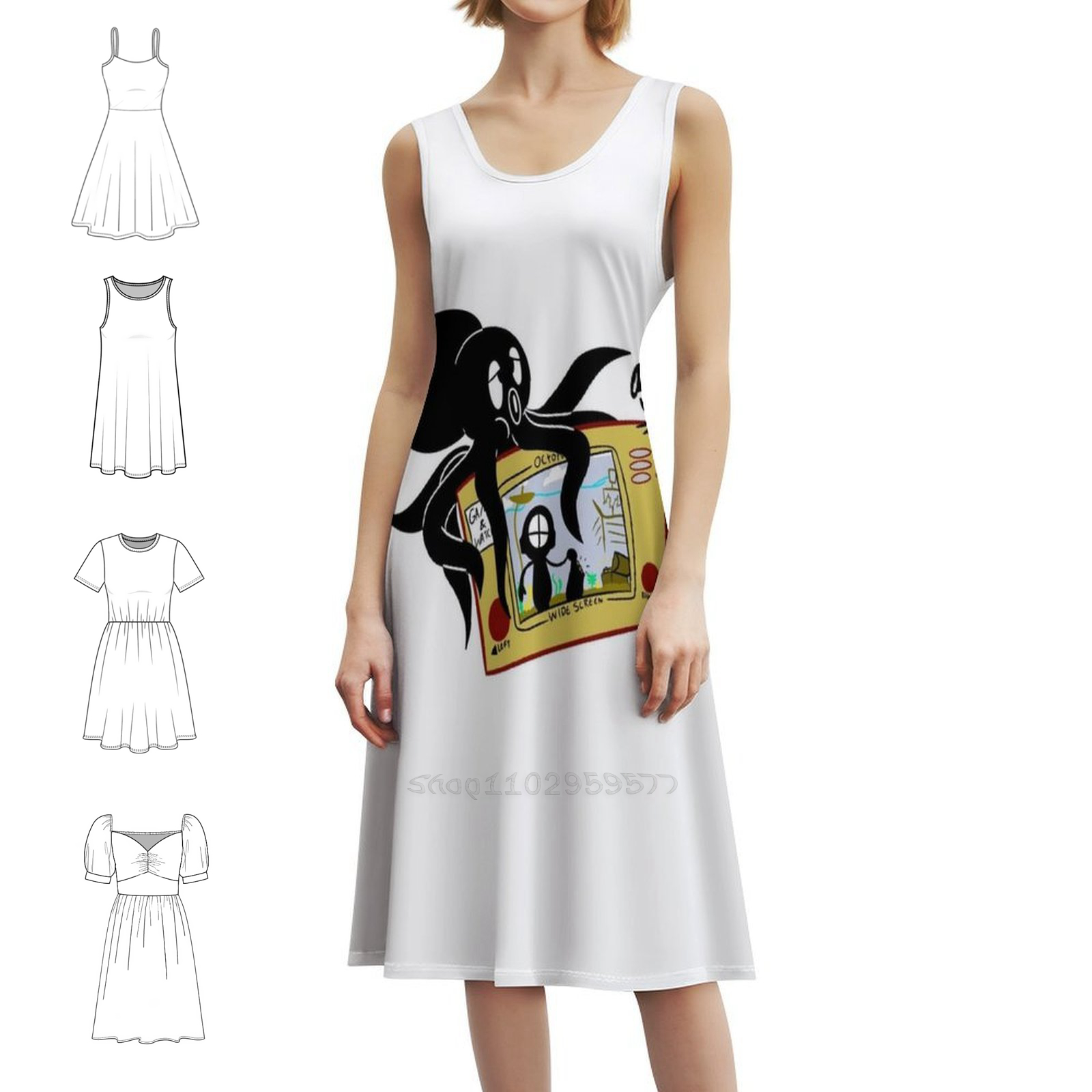Octopus Vintage Bohemian Dress - Party Games Summer reseña y precio