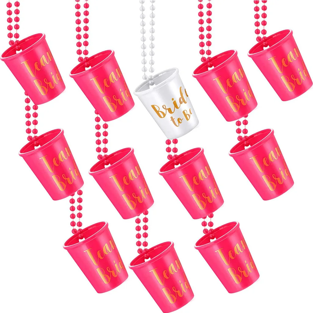 12pcs Team Bride Shot Glass Ne - Party Games Bachelorette reseña y precio
