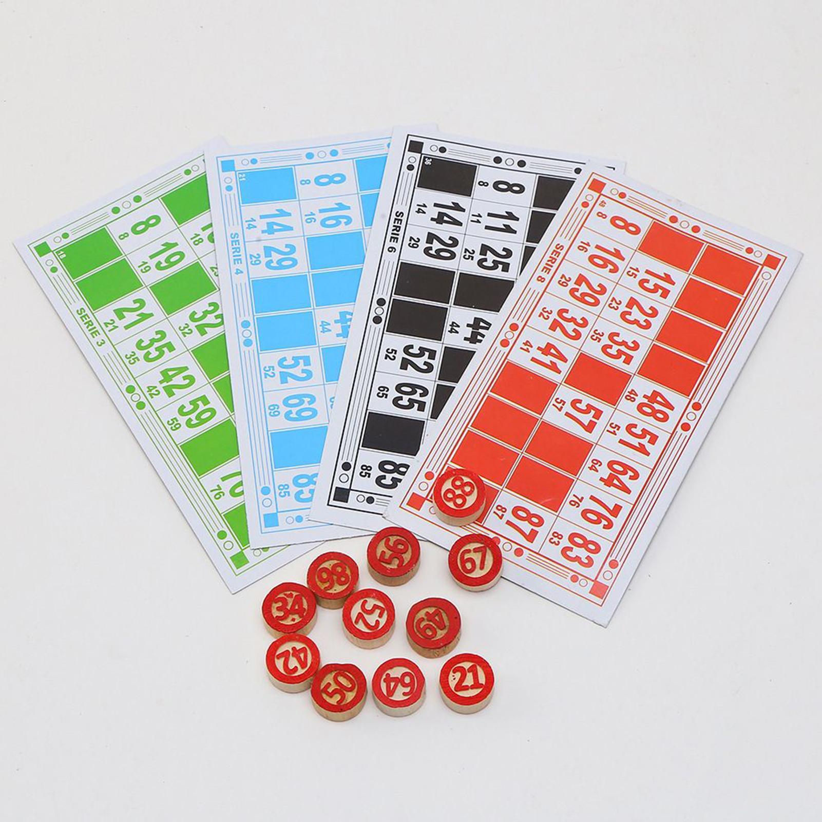 Bingo Card Game Wooden Funny E - Play Friends Party Games reseña y precio