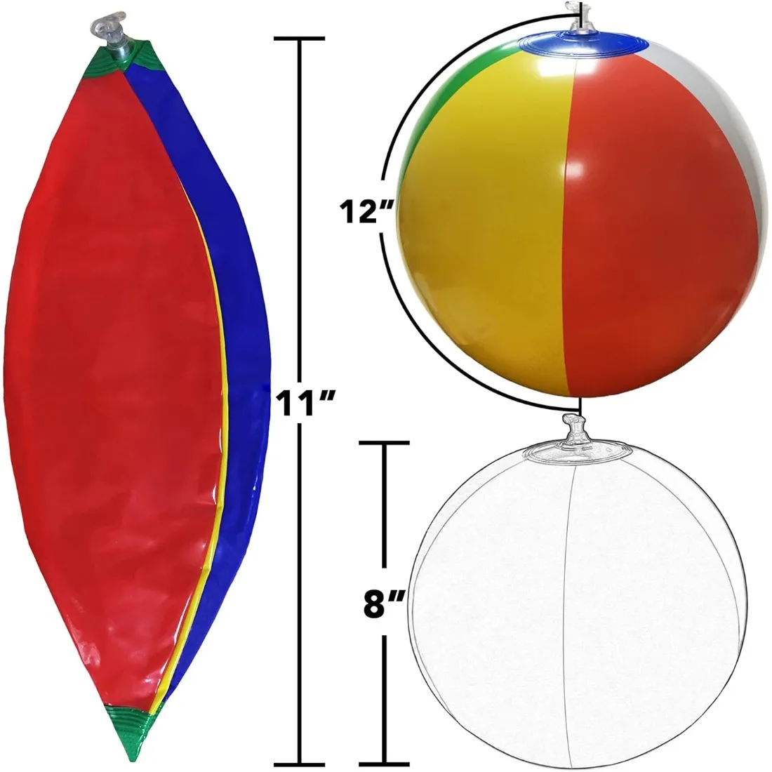 Rainbow Inflatable Beach Balls - Party Games Summer reseña y precio